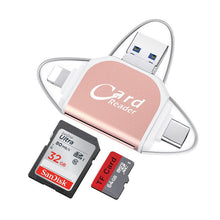 Load image into Gallery viewer, 4-in-1-Universal-SD-TF-Kartenleser mit mehreren Anschlüssen
