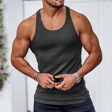 Load image into Gallery viewer, Men&#39;s Stripe Solid Color Sports Vest