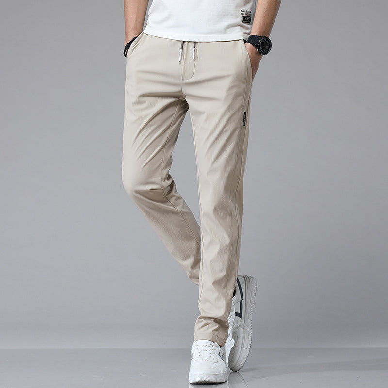 Men's Long Ice Silk Casual Trousers