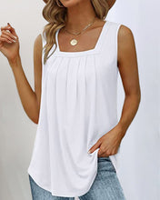 Load image into Gallery viewer, Square neck sleeveless tank top