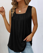 Load image into Gallery viewer, Square neck sleeveless tank top