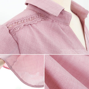Women's V Neck Loose Long Sleeve Shirt