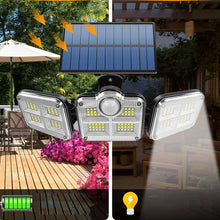 Load image into Gallery viewer, Triple LED Solar Wall Light