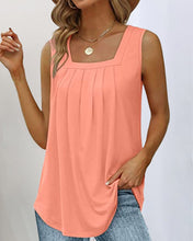 Load image into Gallery viewer, Square neck sleeveless tank top