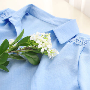 Women's V Neck Loose Long Sleeve Shirt