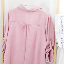 Load image into Gallery viewer, Women&#39;s V Neck Loose Long Sleeve Shirt