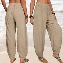Load image into Gallery viewer, Women&#39;s Solid Color Loose Cotton And Linen Casual Pants