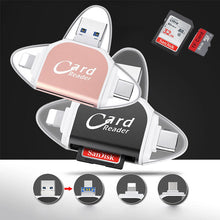 Load image into Gallery viewer, 4-in-1-Universal-SD-TF-Kartenleser mit mehreren Anschlüssen