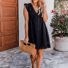 Load image into Gallery viewer, Women&#39;s V-Neck Hollow Dress