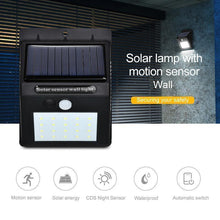 Load image into Gallery viewer, 20 LED Solar Lamps Outdoor, Super Bright Wall Lamp with Motion Sensor