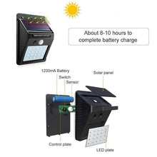 Load image into Gallery viewer, 20 LED Solar Lamps Outdoor, Super Bright Wall Lamp with Motion Sensor