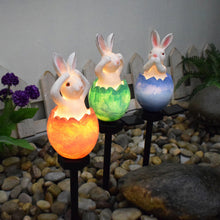 Load image into Gallery viewer, Easter Broken Shell Rabbit Lawn Light
