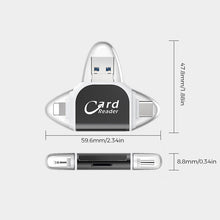Load image into Gallery viewer, 4-in-1-Universal-SD-TF-Kartenleser mit mehreren Anschlüssen
