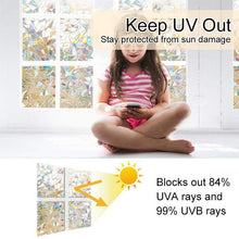Load image into Gallery viewer, 3D Rainbow Window Film，PVC refraction &amp; No glue
