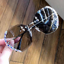 Load image into Gallery viewer, Crystal Rimless Sunglasses