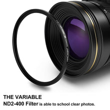 Load image into Gallery viewer, ND2-400 Neutrale Dichtheid Fader Variabele ND Filter