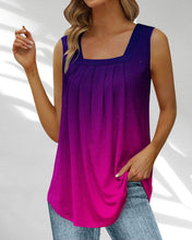 Load image into Gallery viewer, Square Neck Tank Top in Feather and Floral Print