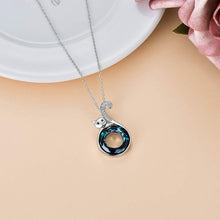 Load image into Gallery viewer, Round Crystal Cat Necklace