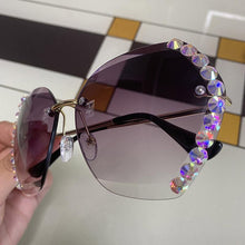 Load image into Gallery viewer, Crystal Rimless Sunglasses