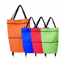 Load image into Gallery viewer, Foldable Shopping Trolley Tote Bag