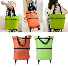 Load image into Gallery viewer, Foldable Shopping Trolley Tote Bag