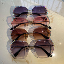 Load image into Gallery viewer, Crystal Rimless Sunglasses