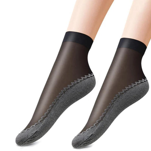 Silky Anti-Slip Cotton Socks (5 pairs)