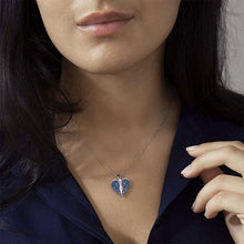 Load image into Gallery viewer, Heart &amp; angel wings necklace with pendant