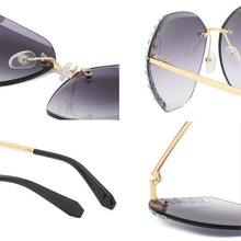 Load image into Gallery viewer, Crystal Rimless Sunglasses