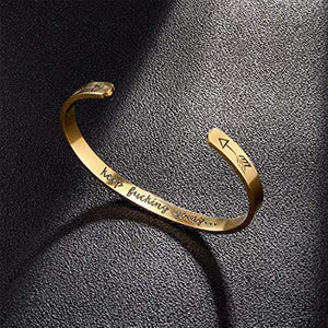By Heart Cuff Bracelet-Inner Engraved