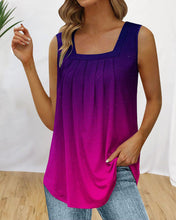 Load image into Gallery viewer, Square Neck Tank Top in Feather and Floral Print