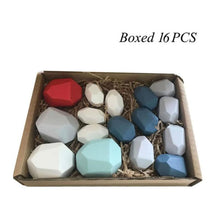Load image into Gallery viewer, Wood Rock Set Balancing Blocks Natural Wood Toy