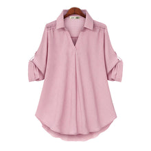Load image into Gallery viewer, Women&#39;s V Neck Loose Long Sleeve Shirt