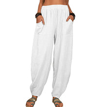 Load image into Gallery viewer, Women&#39;s Solid Color Loose Cotton And Linen Casual Pants