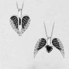 Load image into Gallery viewer, Heart &amp; angel wings necklace with pendant