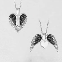 Load image into Gallery viewer, Heart &amp; Angel Wings Pendant Necklace